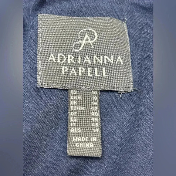 Adrianna Papell Navy Velvet Gown - Picture 5 of 9